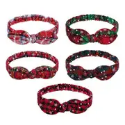 Top Knot Plaid Christmas Headband for Adults
