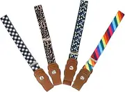 [GAROZATION] Fashion Elastic Boys and Girls Belt 4pcs Adjustable Stretch Waist Belts Buckle for Boys Girls