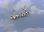 A-1 WWII Earrings Aircraft Airplane Plane 99's Aviatrix Made in the USA