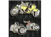 Trike Motorcycles, pair of lapel/hat pin badges B040709