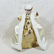 RARE VINTAGE I. MAGNIN PORCELAIN CHRISTMAS TREE TOPPER 12.5" VICTORIAN LADY