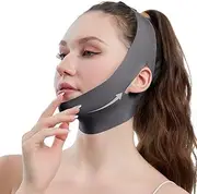 V-Line Mask, V Face Masks, Reusable V-Line Mask, for Double Chin and Saggy Face Skin, Grey