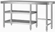 GUAWJRZDP Stainless Steel Prep Table, Stainless Steel Kitchen Worktop, Prep Table for Commercial, Heavy Duty Prep Worktable, Kitchen Prep Table for Home Restaurant(L100xW40cm/39.3x15.7in)