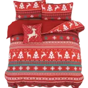Christmas Soft Quilt Duvet Doona Cover Queen Size Bedding W2