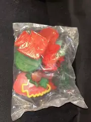 Lot of Vintage Plastic Christmas Cookie Cutters NEW In SEALED BAG tree santa