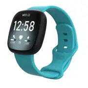 For Fitbit Versa 4 /Versa 3 Replacement Band Wristband Silicone Sports Watch (Teal-Small Size)