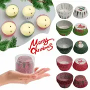 100pcs Cupcake Case Bake Mold Silicone Muffin Baking Mould Round Cup Cake Xmas