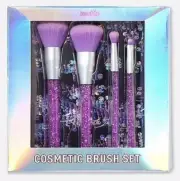 Original Justice Just Shine Purple Sparkle Make Up Brush Set with Case New