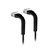 Ubiquiti UniFi Patch Cable, 10-Pack, Reduced Packaging (Low Plastic), Length 0.1m, Black, Both End Bendable to 90 Degree, RJ45 C