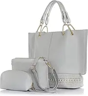 [Happy Lily] Large Purses and Wallet Set For Women Leather Overnight Bag Womens Purse and Handbag