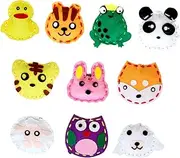 Sewing Kit Lovely Animals Style Keychain Educational Arts Handcraft Stuffed for Beginners Birthday Gift 4-6 Years Old