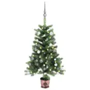 NNEVL Artificial Christmas Tree with LEDs&Ball Set 65 cm Green