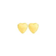9ct 6mm Heart Stud Earrings