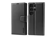 ZUSLAB Case for Samsung Galaxy S25 Ultra Hanman Leather Wallet Cover Black