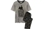 Peaky Blinders Mens Long Pyjama Set (Grey/Black) (L)