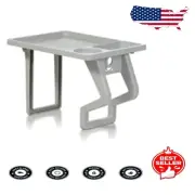 Modern Gray Spa Side Table with Adjustable Leg - Perfect for Outdoor Relaxation