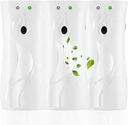 Automatic Air Freshener Spray Dispenser 3-Pack, Wall Mounted or Freestanding,Multiple Time Settings,Commercial and Home Use in Bathrooms, Offices, Living Rooms and Commercial Places (White, 11121)