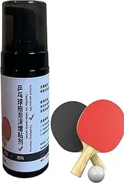 Table Tennis Rubber Cleaning Kit - Table Tennis Paddle Foam Cleaner,100ml Paddle Cleaning Spray Kit for PingPong Bat and Racket Care