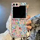 Case For Samsung Galaxy Z Flip6 Flip5 Flip4 3 Shockproof Flower Folding PC Cover