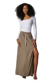 LEISURE LAB Sunset Flow Skirt in Olive at Nordstrom, Size Large