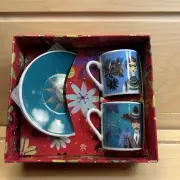 Fragonard Porcelain Espresso Set-Visages Du Monde-Frida & Mariachi - Mexican