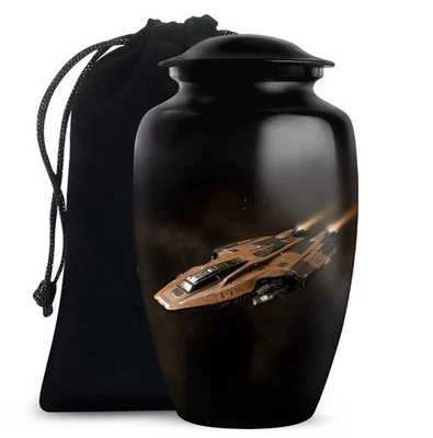 Space Spaceship Urn For Human Ashes Adult Male & Female (10 Inch)