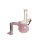 Decorative Figure Dkd Home Decor Pink Yoga Scandi 18.5 x 8 x 17.5 Cm