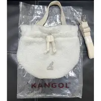 在飛比找蝦皮購物優惠-《奧蕾特outlet》kANGOL 韓國白色毛毛水桶包 特價