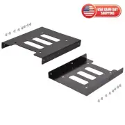 2x 2.5" to 3.5" Bay SSD Hard Drive Holder HDD Mounting Bracket Adapter Dock Tray