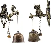 2pcs Animal Door Bell Metal Wind Chime Sturdy Shopkeeper Store Entry Door Chime for Home Shop Ranch