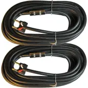 2 PACK PRO AUDIO 1/4 TO DUAL banana 50 FT foot PA DJ SPEAKER CABLE 14 GAUGE WIRE