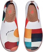 [UIN] Women's Painted Art Travel Shoes Slip On Casual Loafers Lightweight Comfort Fashion Sneaker Color & Geometry