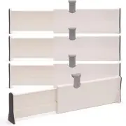 4 Pack Adjustable Dresser Drawer Dividers Organizers Expandable Separators for K