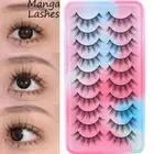 Wispy Spiky Soft Janpanese Eye Lashes Asian Lashes Manga Lashes 3D Faux Mink