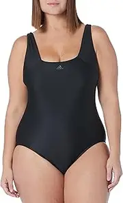 [adidas] womens Iconisea Premium athletic one piece swimsuit, Black, 14 B US