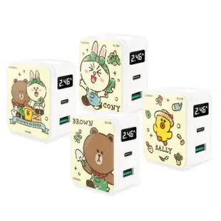 【GARMMA】LINE FRIENDS Type-C & USB PD快充雙孔充電器