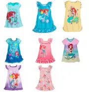 Disney Store Ariel Nightshirt Nightgown Princess Flounder Mermaid Teal Coral New