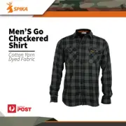 Spika Men’s Go Checkered Comfortable Shirt - Cotton Yarn Dyed Fabric #gsm-001