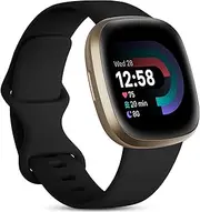 [Ouwegaga] Compatible with Fitbit Sense/Fitbit Versa 3/Fitbit Sense 2/Fitbit Versa 4 Bands for Women Men, Soft TPU Sport Replacement Waterproof Wristbands for Sense/Sense 2/Versa 3/Versa 4 Smartwatch