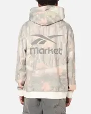 [REEBOK] Reebok X Market All Over Print Hoodie Real Tree Camo - Size L L Real Tree Camo