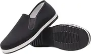 [LUGEZLRJ] Chinese Traditional Old Beijing Shoes Lightweight Slip-On Qi Gong Training Shoes Skin-Friendly Non-Slip Flat Slippers