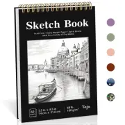Sketch Book 8.5" x 5.5", Sketchbook for Drawing Top Spiral Bound, 1-Pack 60 S...