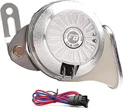 FARBIN Car Horn 3 Variable Sound Customized Electric Horn for Motorcycle Horn Chrome Silver Digital Horn 3 Sound Truck Train Horn 12V (Silver Single)