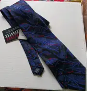 infectious awarables necktie. Avian Flu Red & Blue. NWT