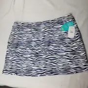 GREG NORMAN Purple White Zebra Print Skort Skirt Golf Size XL NEW