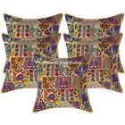 Indian Cushion Covers 60 x 60 cm Patchwork Cotton 24 x 24 Abstract Pillow Cases