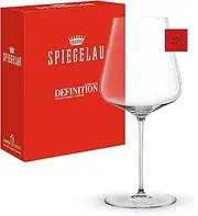 [Spiegelau] Definition Bordeaux Glass, Clear – Premium Crystal Drinkware for Medium to Full-Bodied Red Wines – Machine-Made, Durable & Dishwasher Safe – 750 ml Capacity (Pack of 2)