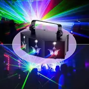 All-in-One 9 Lens DJ Party Light - Laser Show with Remote & Sound Activation