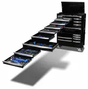 Kincrome K1958B - Contour Workshop Tool Kit - 545 Piece 17 Drawer 42" Black