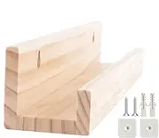 Wall Record Display Rack, Wall Wood Holder Record Showcase Stand, Music Classroom Decoration Albums Magazines Storage Shelves for Bedroom, Living Room